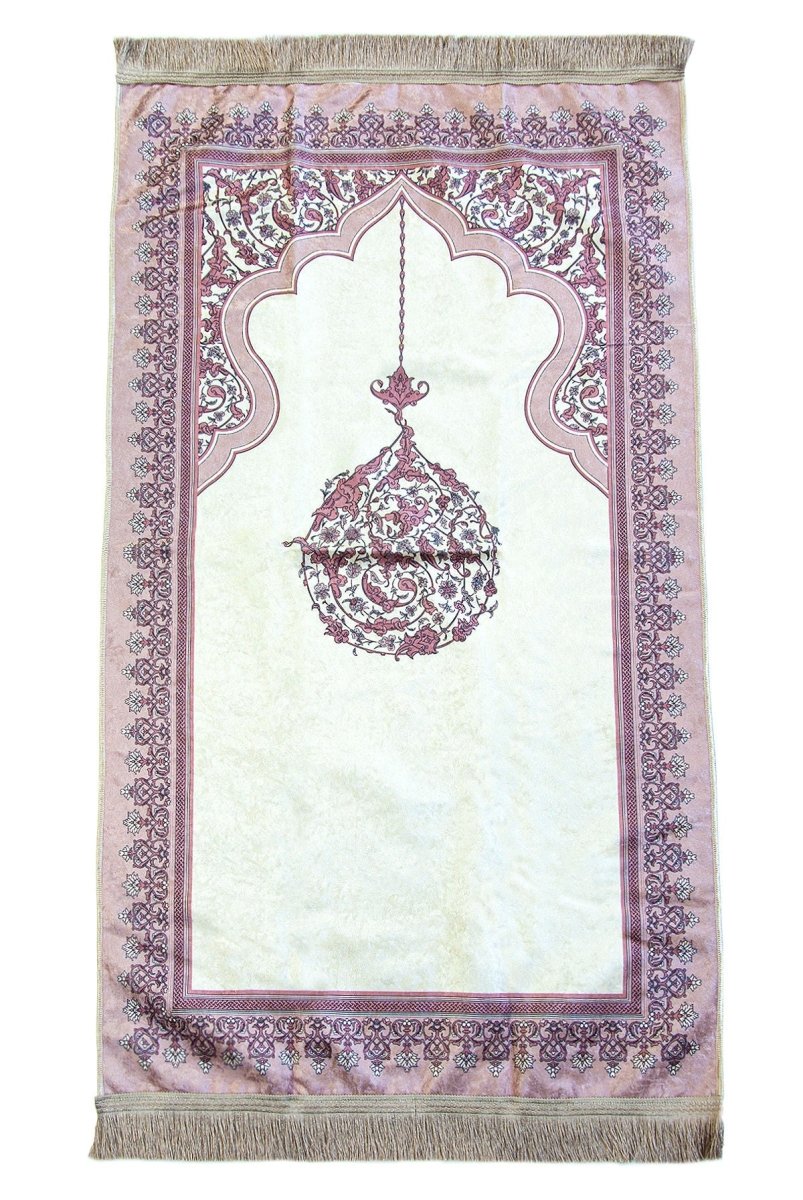 Muslim Prayer Rug with Portable Fabric Bag – Soft Travel Sajadah, Islamic Gift for Eid & Ramadan - ihvan