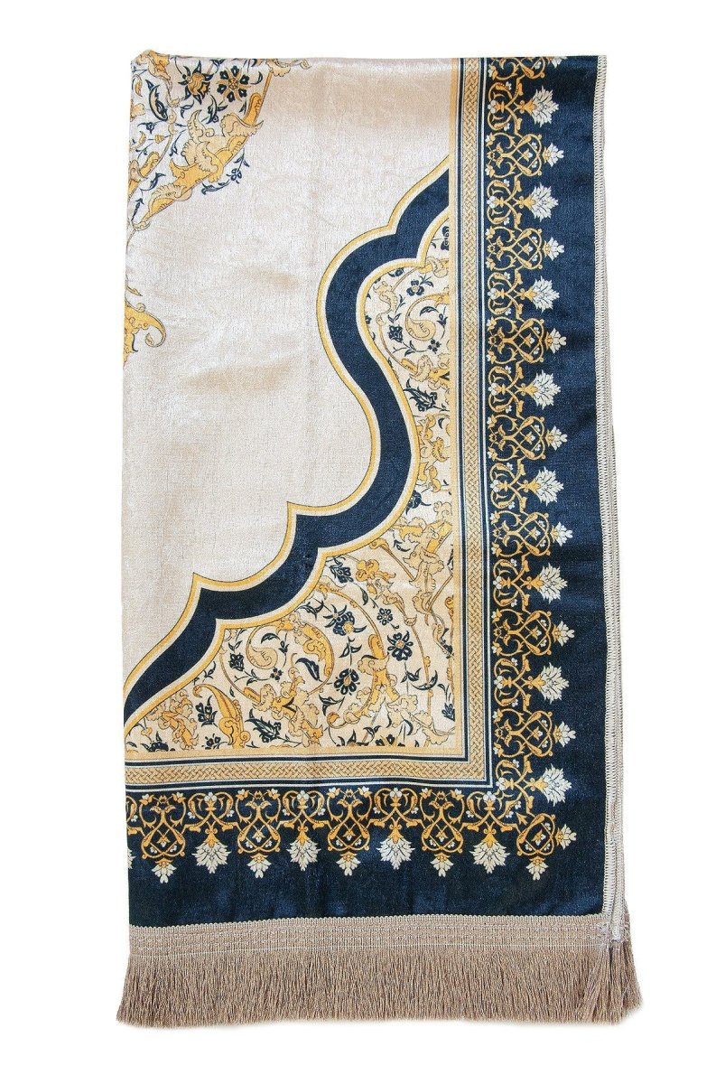 Muslim Prayer Rug with Portable Fabric Bag – Soft Travel Sajadah, Islamic Gift for Eid & Ramadan - ihvan