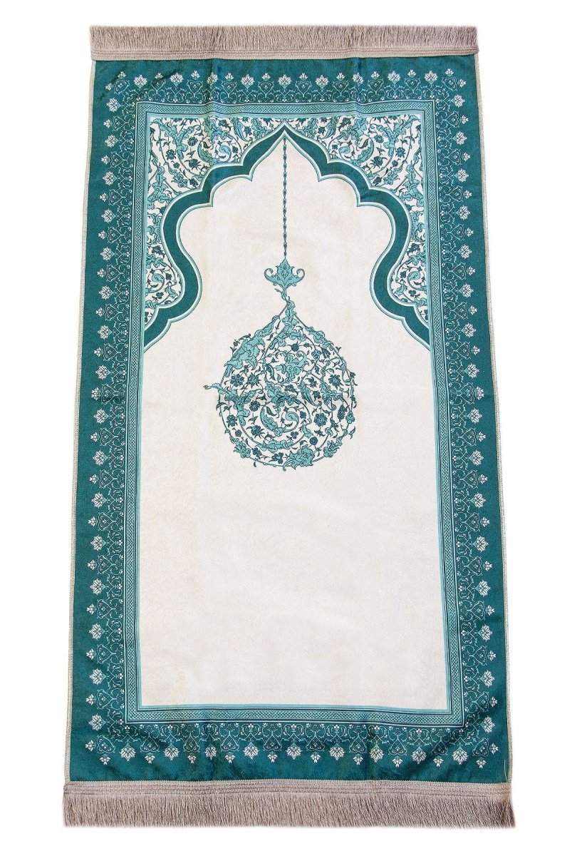 Muslim Prayer Rug with Portable Fabric Bag – Soft Travel Sajadah, Islamic Gift for Eid & Ramadan - ihvan