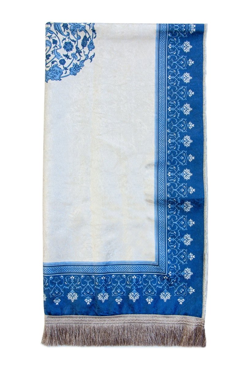 Muslim Prayer Rug with Portable Fabric Bag – Soft Travel Sajadah, Islamic Gift for Eid & Ramadan - ihvan