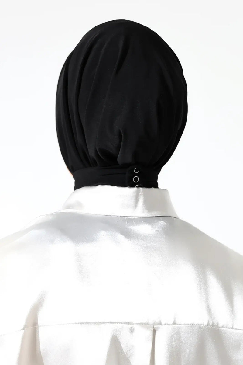 Muslim Women’s Snap - On Hijab Undercap – White Ready - to - Wear Practical Scarf - ihvan