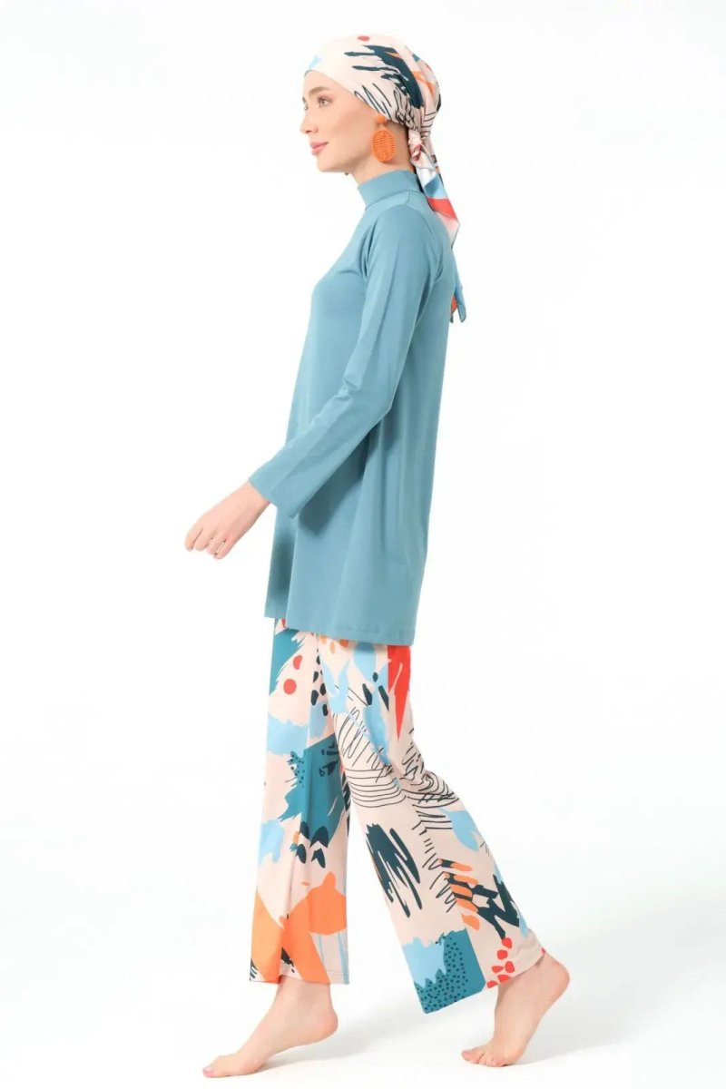 Persian Green Ocean Full Coverage Hijab Swimsuit 23667 - 25 - ihvan