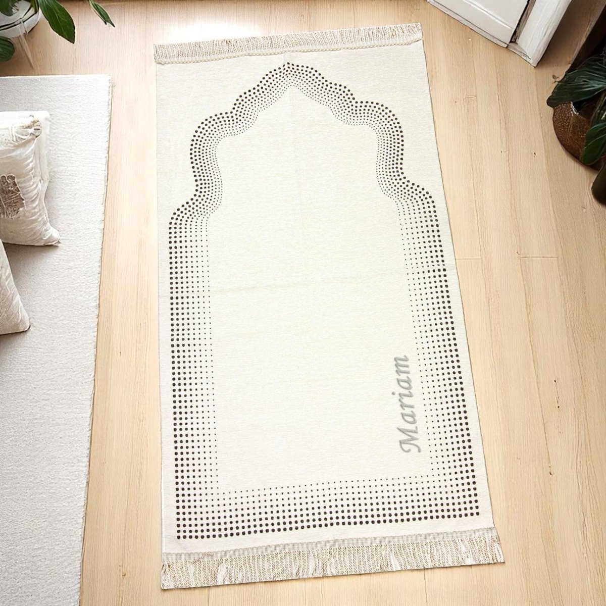 Personalized Prayer Rug with Mihrab Design Prayer Carpet Customizable Mat - ihvan