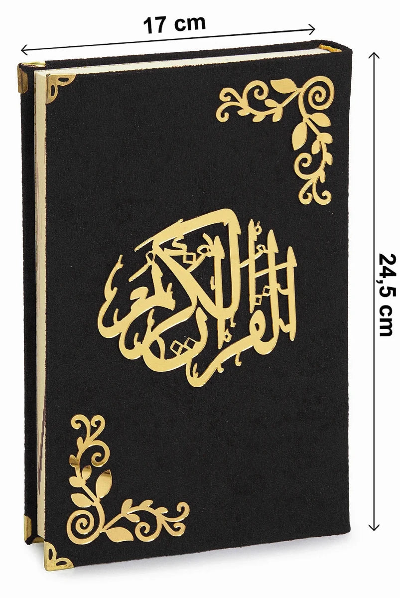 Personalized Velvet Quran Gift Set with Laser-Cut Decorative Storage Chest - ihvan