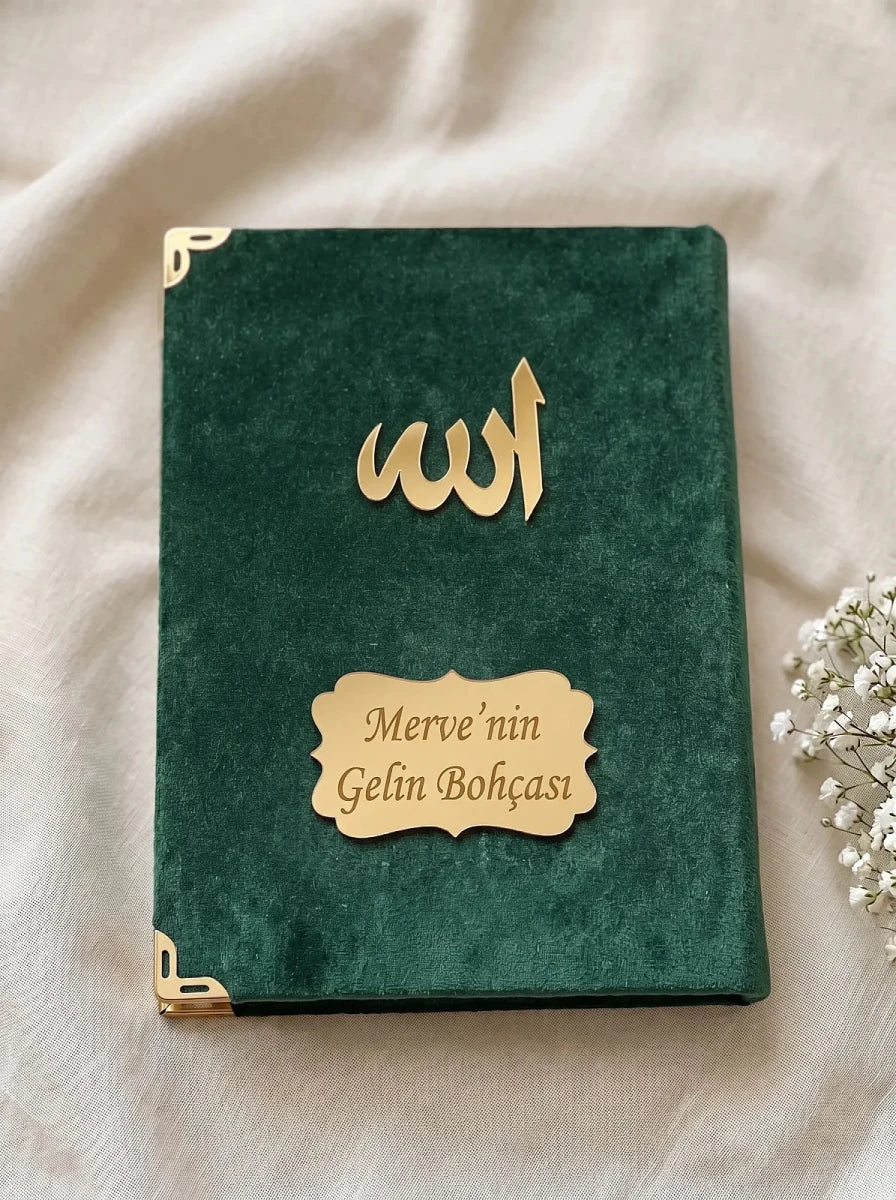 Personalized Wedding Islamic Gift Set with Yaseen Book, Prayer Mat & Tasbih - ihvan