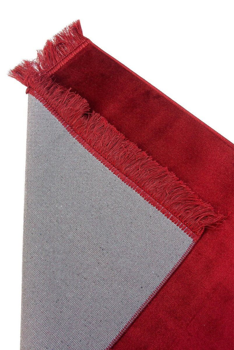 Plain Velvet Prayer Rug – Soft Minimalist Sajadah - ihvan