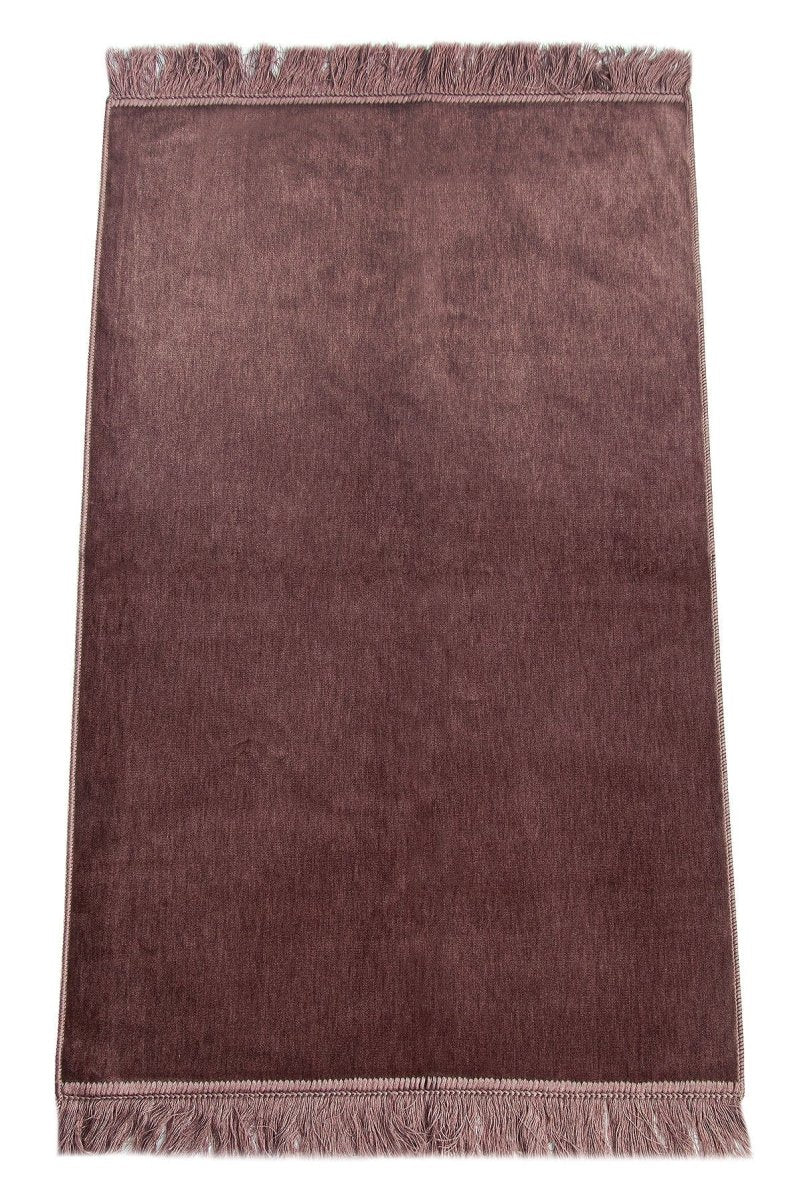 Plain Velvet Prayer Rug – Soft Minimalist Sajadah - ihvan