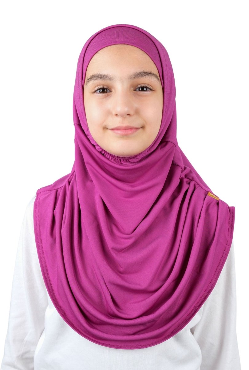 Practical Easy - To - Wear Bonnet Scarf for Kids Pink - ihvan