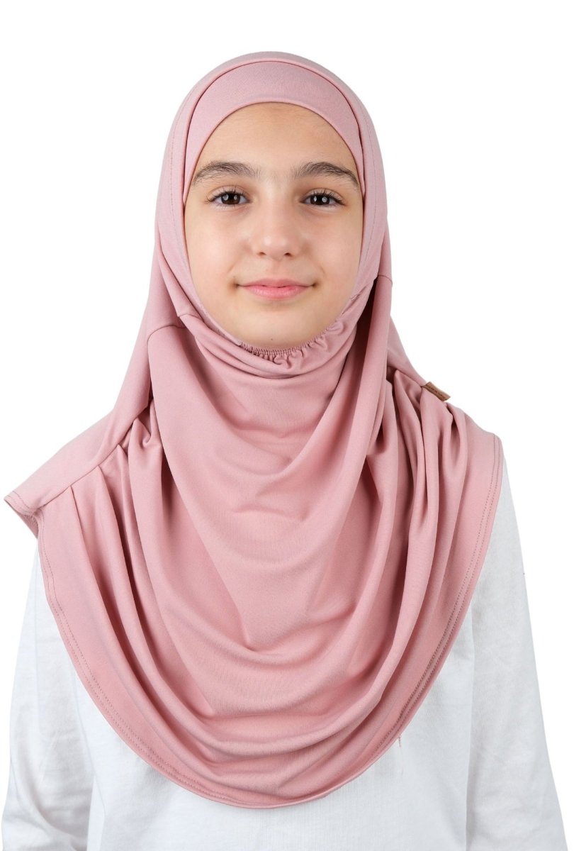 Practical Easy - To - Wear Bonnet Scarf for Kids Pink - ihvan