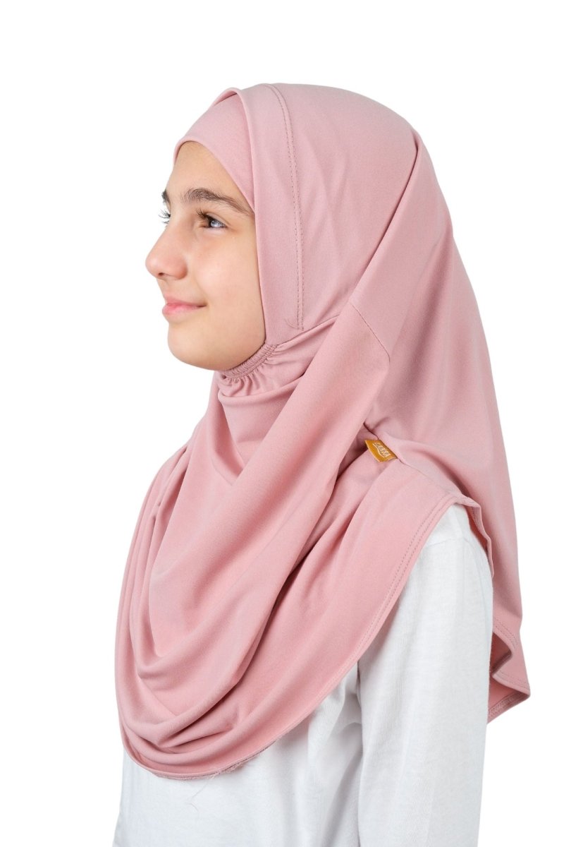 Practical Easy - To - Wear Bonnet Scarf for Kids Pink - ihvan