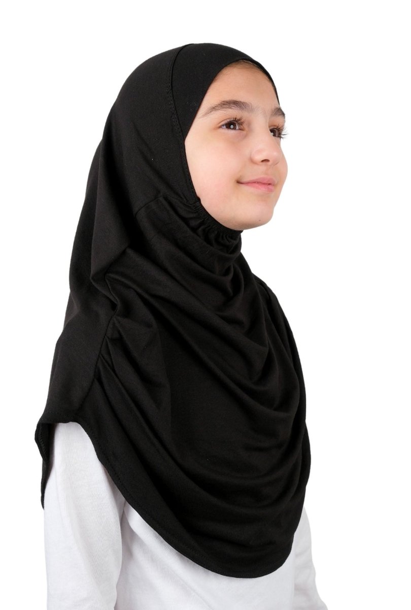 Practical Easy - To - Wear Scarf for Kids Black - ihvan