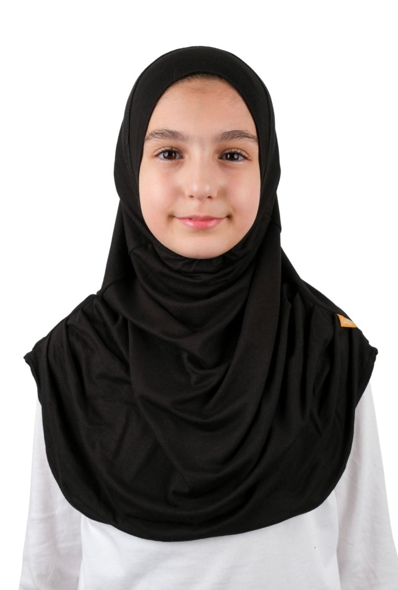 Practical Easy - To - Wear Scarf for Kids Black - ihvan