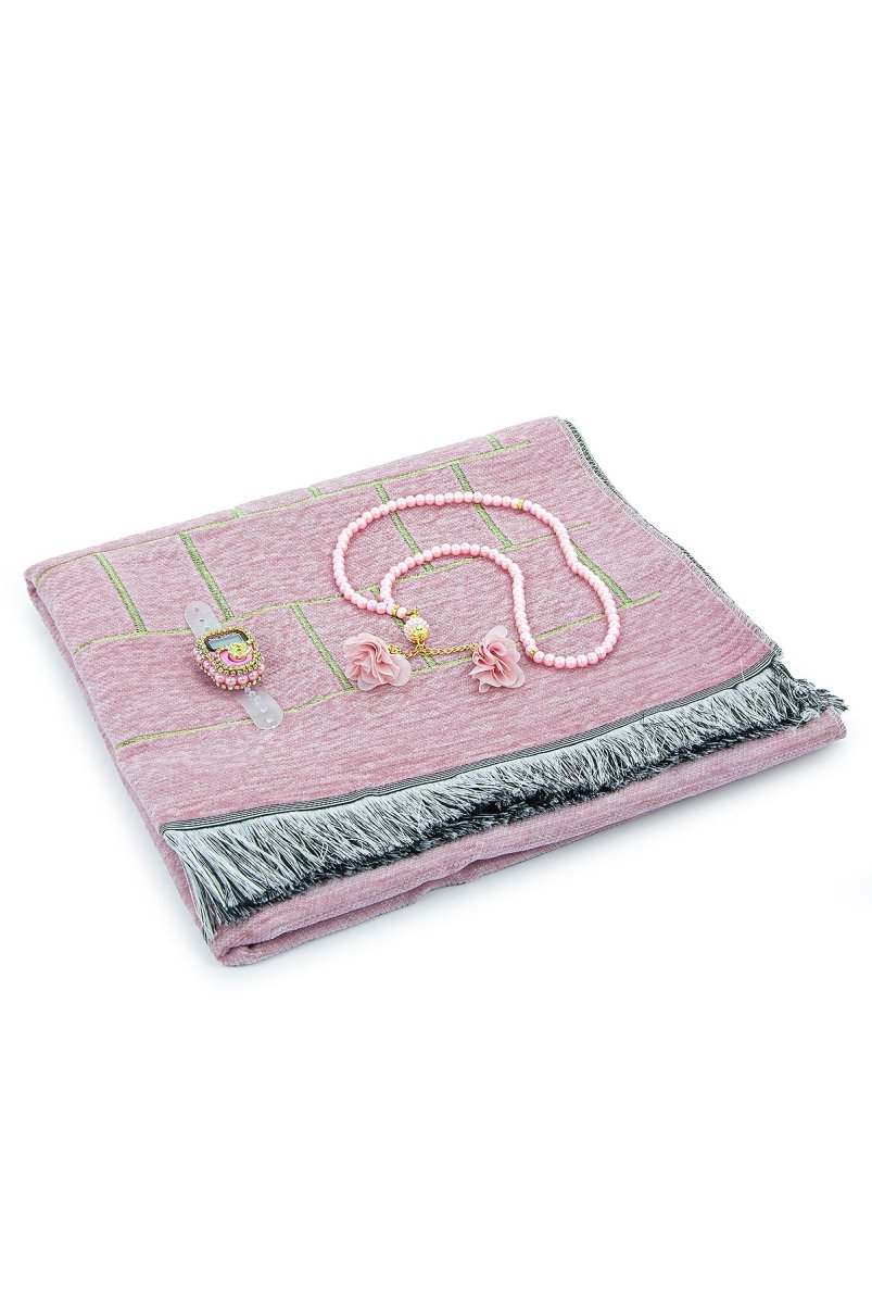 Prayer Rug Gift Set for Mom | (Sajadah | Tasbih | Counter | Decorative Gift Box ) - ihvan