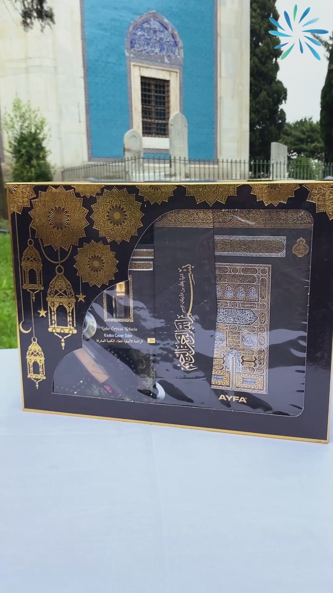 Arabic Quran Gift Set | Prayer Rug, Rosary & Scent | Elegant Islamic Gift Box