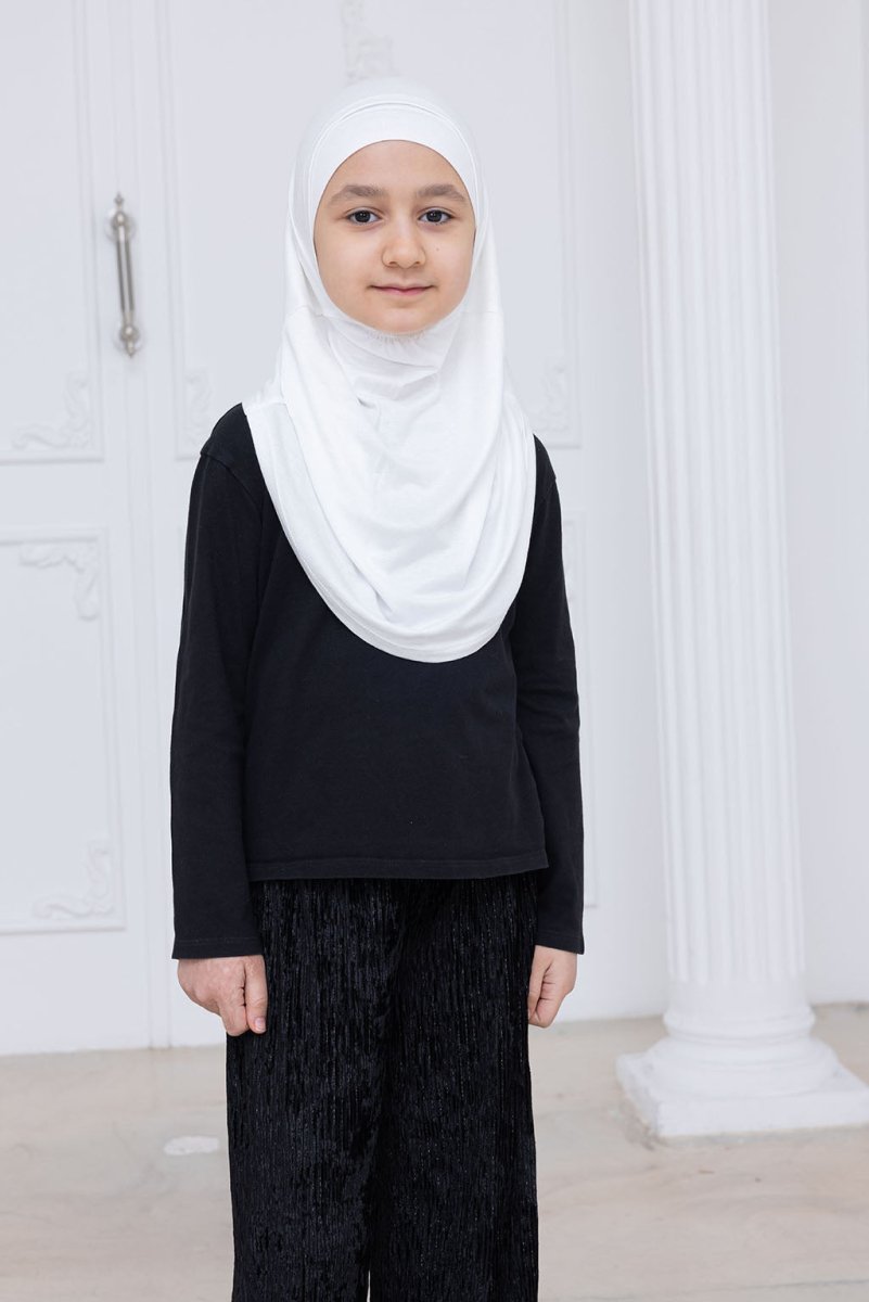 Ready to Wear Instant Hijab for Girls | Soft Viscose One-Piece Kids Headscarf for Daily Wear, Prayer & School - ihvan