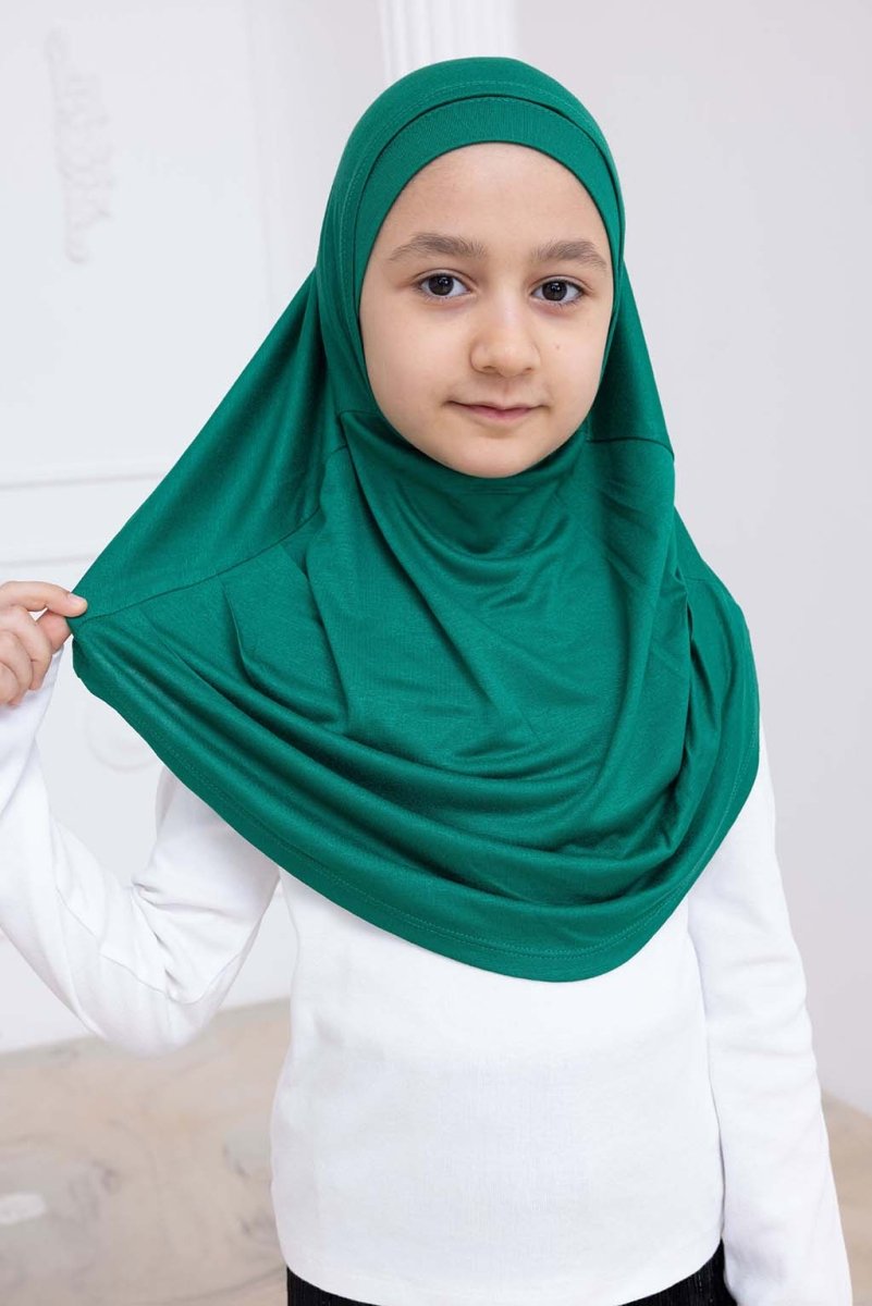 Ready to Wear Instant Hijab for Girls | Soft Viscose One-Piece Kids Headscarf for Daily Wear, Prayer & School - ihvan