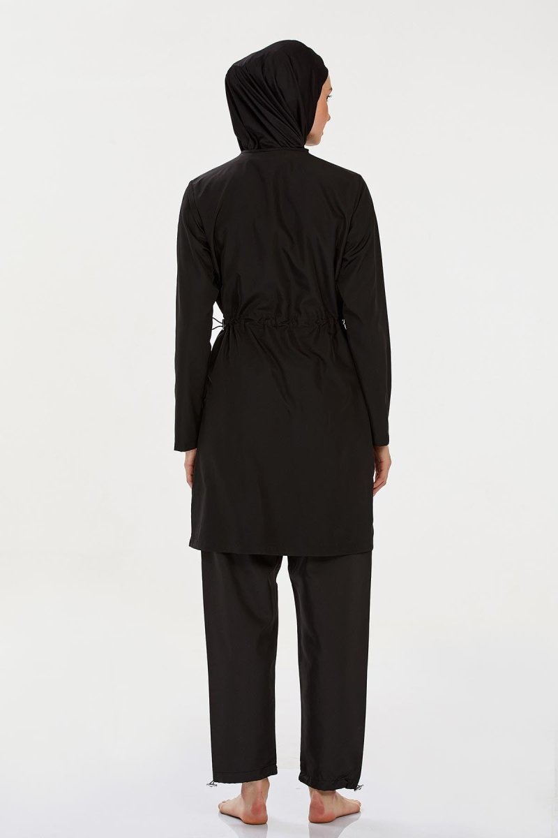 Rozamay 9075 - 24 Black Plus Size Full Coverage Swimsuit - ihvan