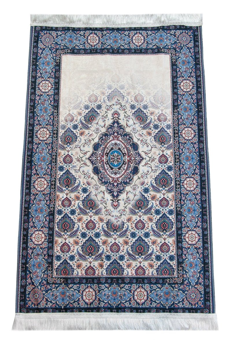 Silk - Touch Velvet Prayer Rug with Rumi Motif – Portable and Practical with Carrying Bag - ihvan