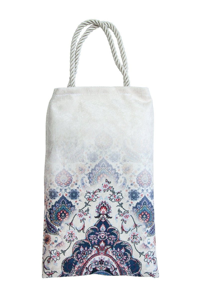Silk - Touch Velvet Prayer Rug with Rumi Motif – Portable and Practical with Carrying Bag - ihvan