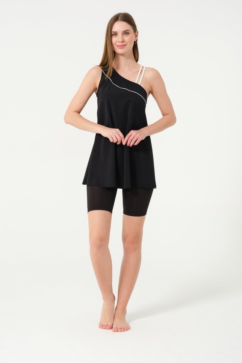 Strappy Lycra Women's Swimsuit 24158 - 25 Black - ihvan