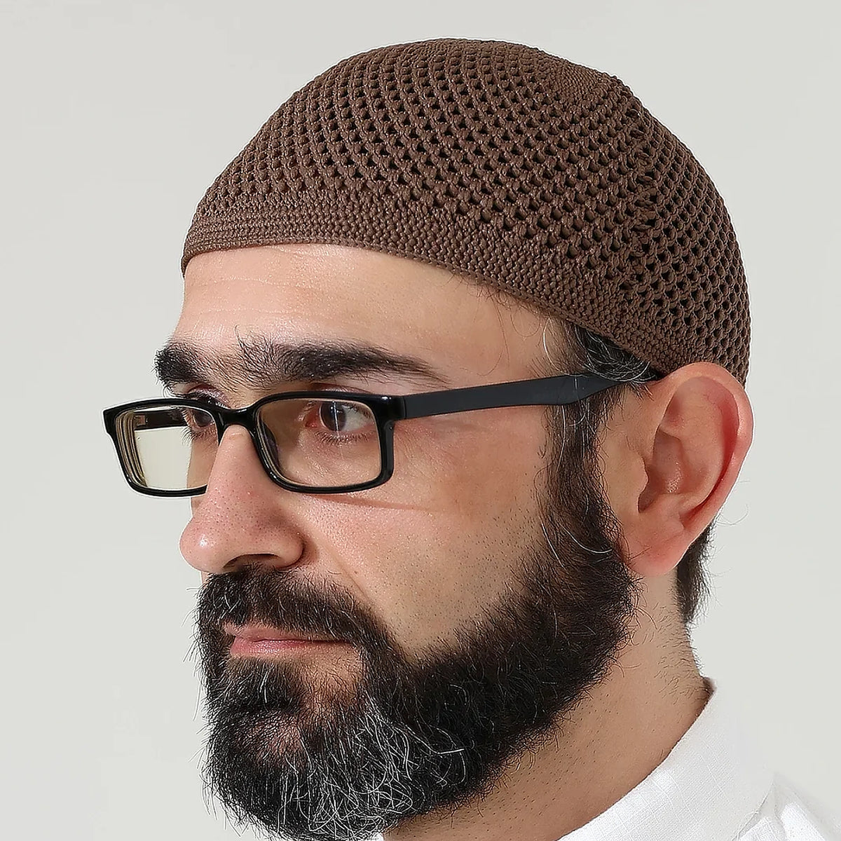Stretch Knitted Prayer Kufi Cap – Lightweight Classic Muslim Cap