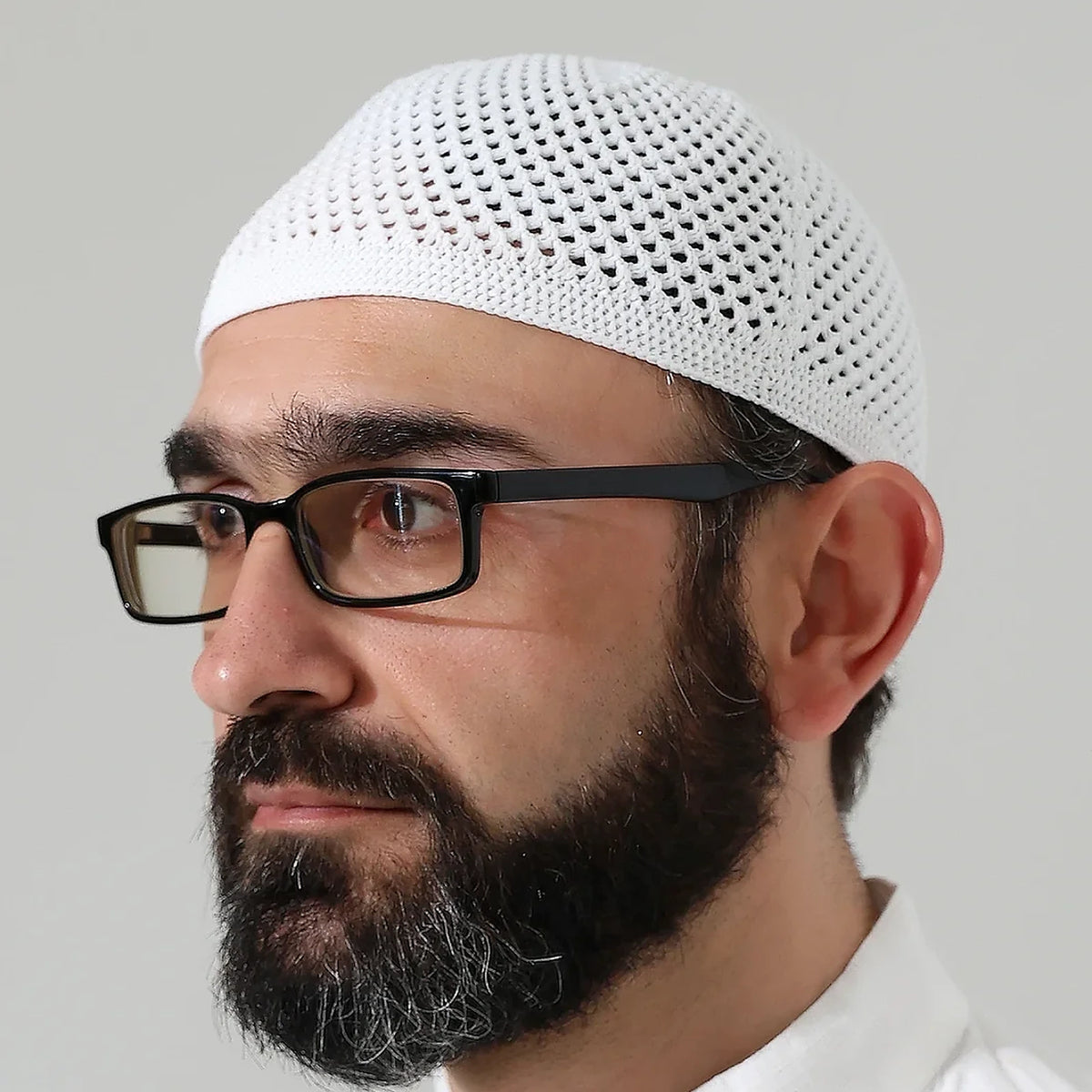 Stretch Knitted Prayer Kufi Cap – Lightweight Classic Muslim Cap