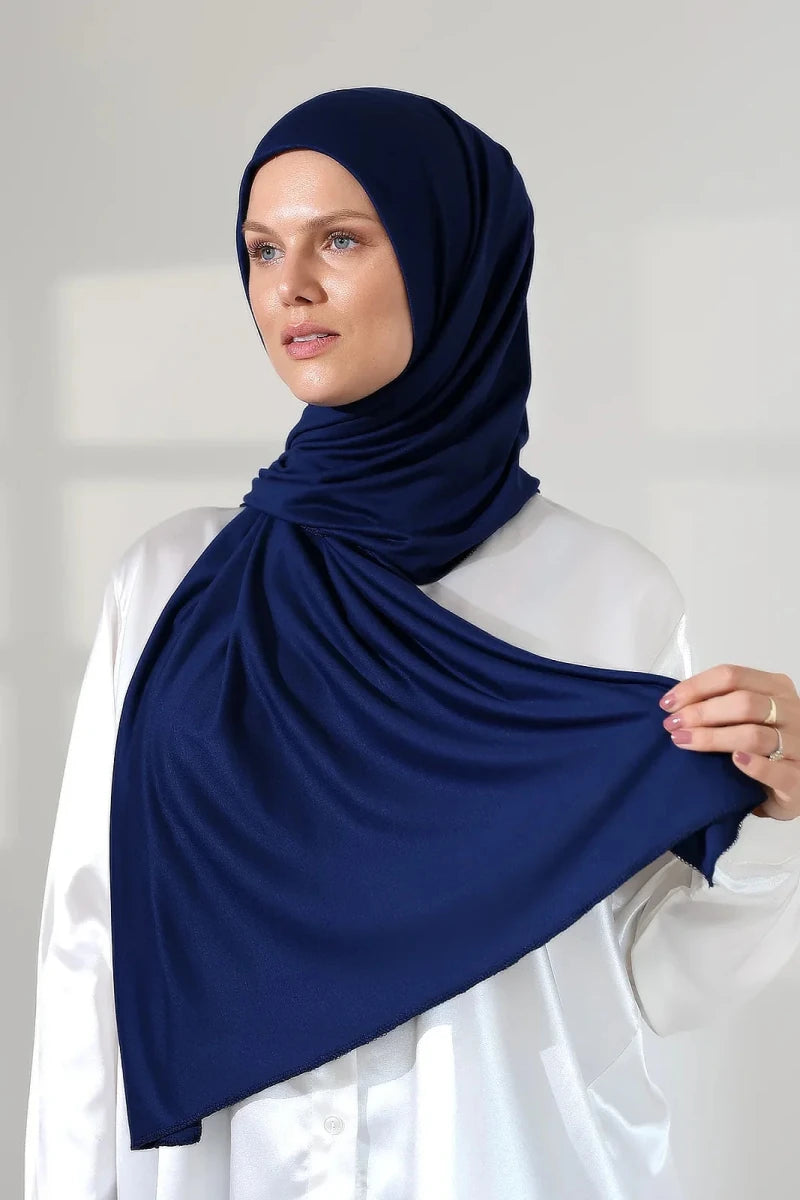 Women’s Long Viscose Hijab Scarf – Stretchy All-Season Modest Headscarf - ihvan