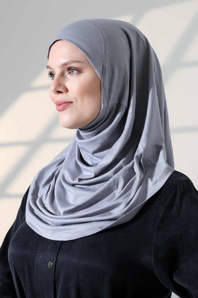 Women’s Ready - to - Wear Instant Hijab with Matching Bonnet – Soft Breathable Modal One - Piece Headscarf, Full Coverage Stretch Hijab for Daily Wear - ihvan