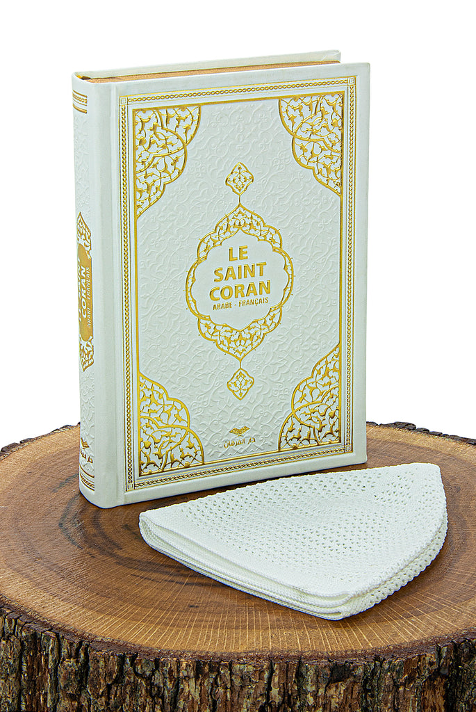 Koran mit französischer Übersetzung, kleine Größe, Kufi-Hüte, Taqiya-Standardgröße, Schädeldecke