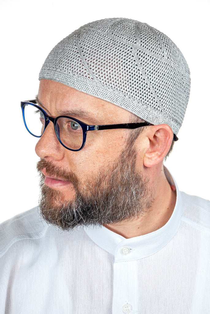 Türkische muslimische Lux-Strick-Kufi-Hüte für Männer, Taqiya, Takke, Peci, islamische Mützen, islamische Geschenke, Standardgröße