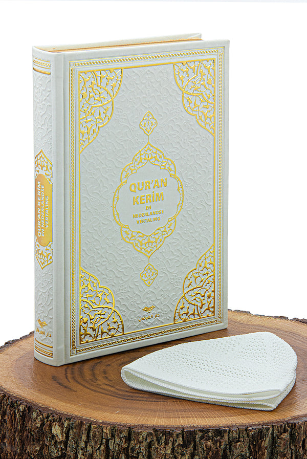 Holy Quran with Dutch Translation Medium Size, Skullcap