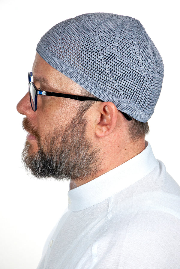 Muslim Knitting Skullcap for Men, Islamic Hat, Standart Size