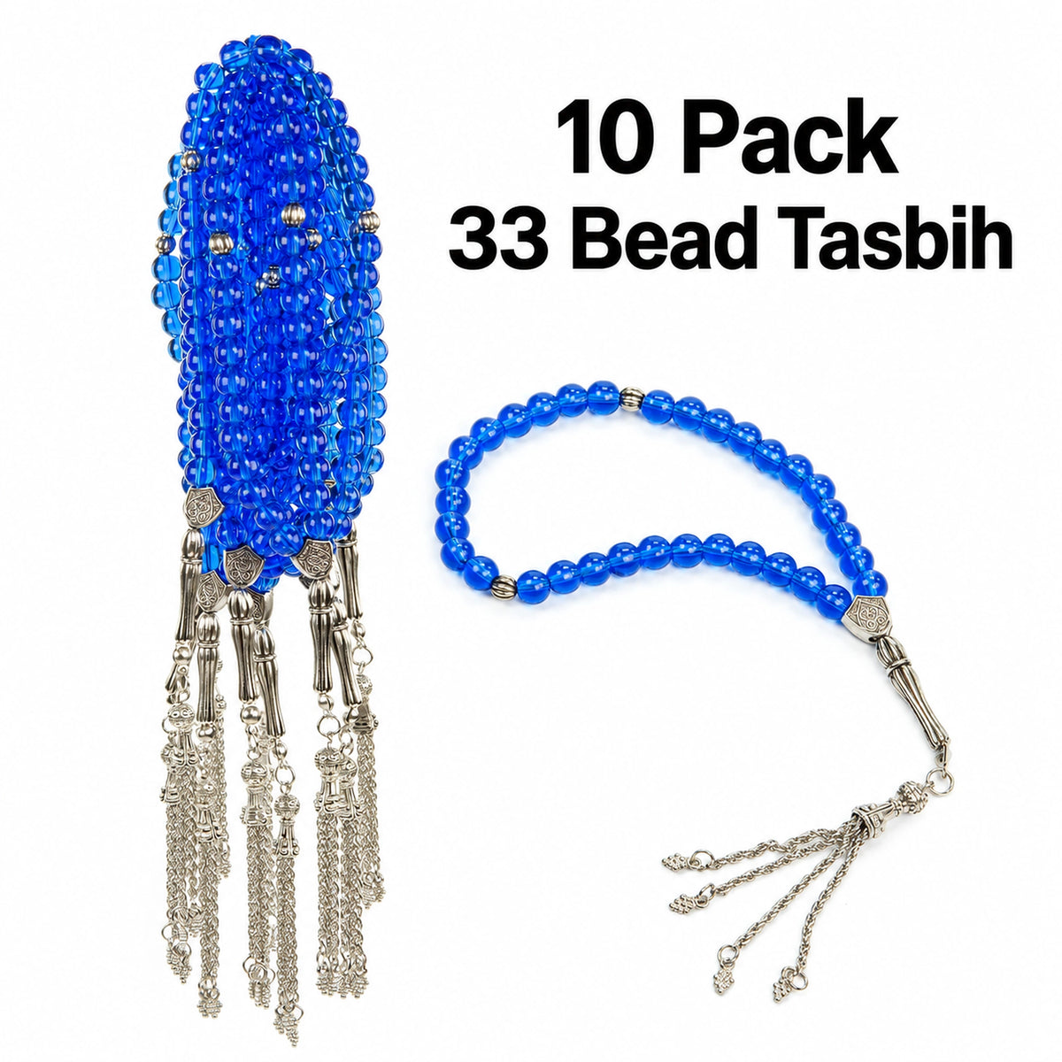 10 Pack 33 Bead Tasbih Prayer Beads – Hajj & Umrah Gift Set