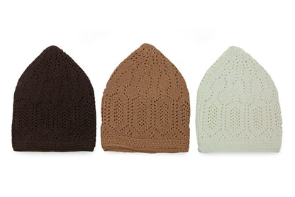 10 - Pack Muslim Kufi Hat & Prayer Cap | Taqiyah | Takke | Peci | Islamic Skullcaps - ihvan
