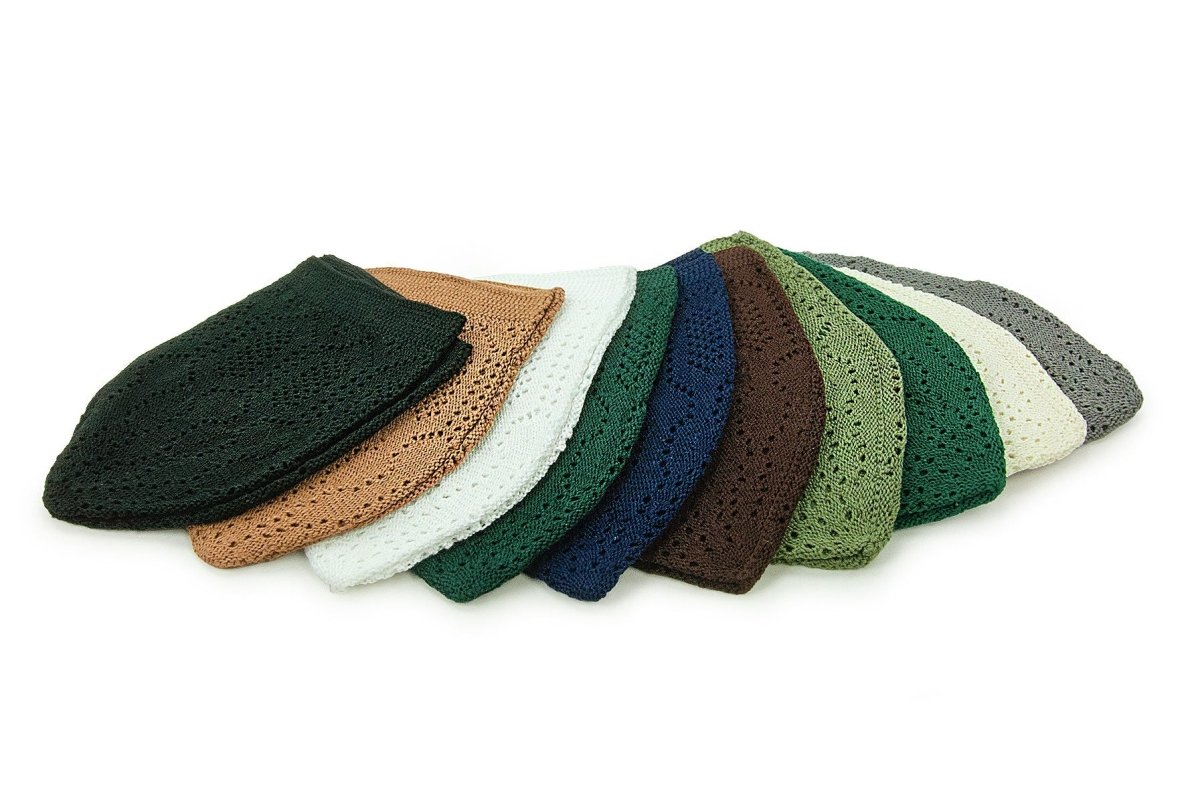 10 - Pack Muslim Kufi Hat & Prayer Cap | Taqiyah | Takke | Peci | Islamic Skullcaps - ihvan