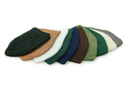 10 - Pack Muslim Kufi Hat & Prayer Cap | Taqiyah | Takke | Peci | Islamic Skullcaps - ihvan
