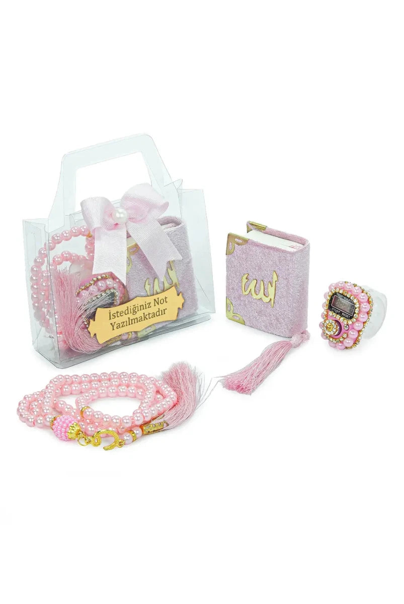 10-Pack Personalized Mawlid Gift Set with Mini Quran, Dhikr Counter & Tasbih - ihvan