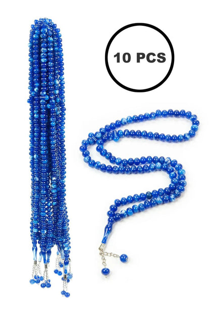 10 - Piece Muslim Prayer Beads Set | 99 - Bead Tasbih, Rosary & Misbaha with Traditional Design - ihvan