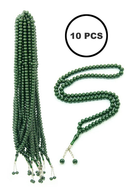 10 - Piece Muslim Prayer Beads Set | 99 - Bead Tasbih, Rosary & Misbaha with Traditional Design - ihvan
