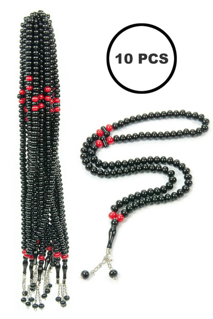 10 - Piece Muslim Prayer Beads Set | 99 - Bead Tasbih, Rosary & Misbaha with Traditional Design - ihvan