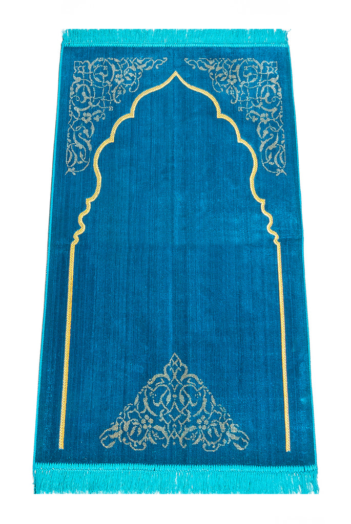 Islamic Thick Velvet Muslim Prayer Rug, Men & Women Islamic Gift