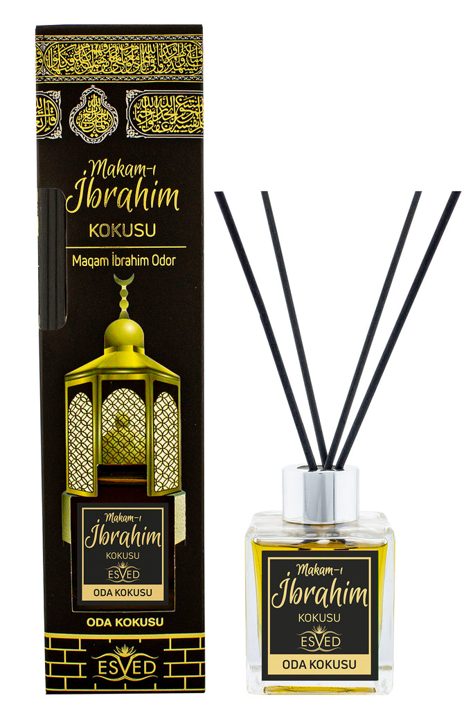 ihvan online, Reed Diffuser 3.4 Fl Oz - 100ml, Arabic Scent Room Diffusers, Home Fragrance, Luxury Diffuser, Essential Oil Sticks, Aromatherapy Air Freshener, Makam-? Ibrahim