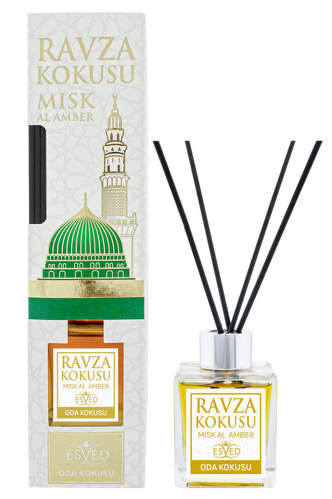 Reed Diffuser 3.4 Fl Oz - 100ml, Arabic Scent Room Diffusers, Home Fragrance, Luxury Diffuser, Essential Oil Sticks, Aromatherapy Air Freshener, Ravza