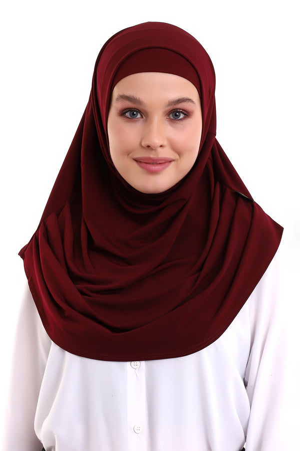 Hijab-Schals für Damen, sofort tragbar, leichtes und bequemes Kopftuch, sofortiger Turban, Jersey, vorgenäht