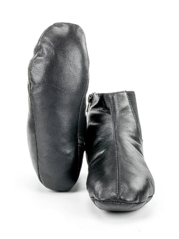 Genuine Halal Calf Leather Sunnah Muslim Socks Zipper Khuffain for Mosque, Home Slipper Black