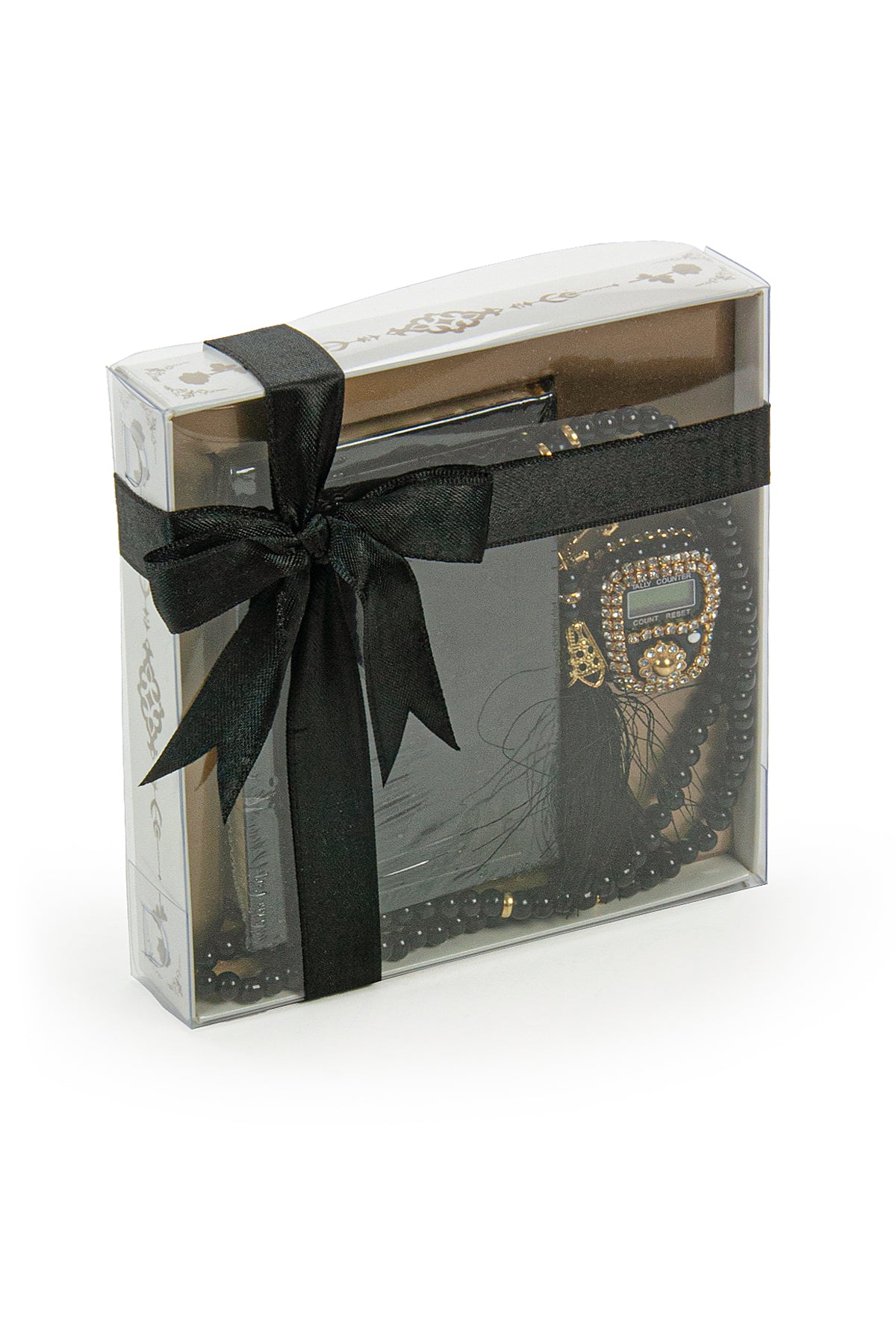 Madina Calligraphy Quran Set with Islamic Finger Counter, Prayer Rosary, 3 Pieces Gift for Ramadan and Eid Set - ihvan