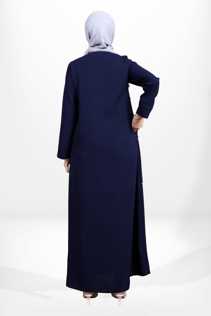 3867 Navy Blue Hijab Abaya - ihvan