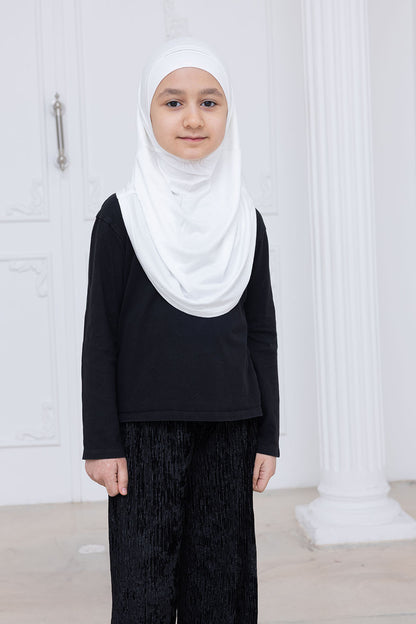 Ready to Wear Instant Hijab for Girls | Soft Viscose One-Piece Kids Headscarf for Daily Wear, Prayer & School