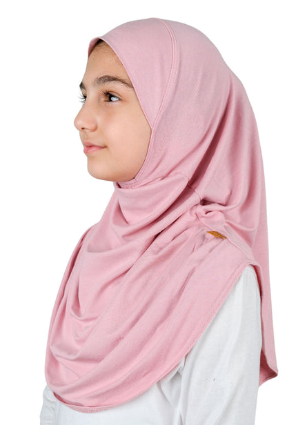 Easy to Wear Instant Hijab for Girls | Soft Viscose One-Piece Kids Headscarf for School, Prayer