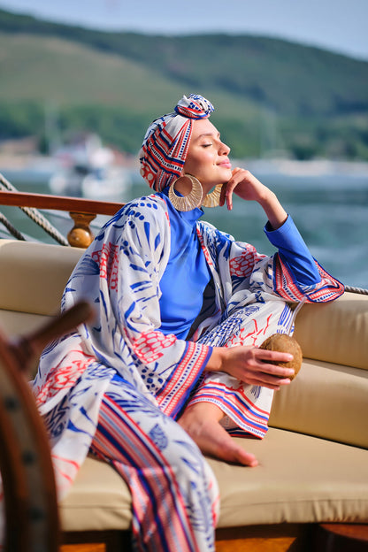 Alfasa Yakamoz Desenli Pareo 7052 Saks
